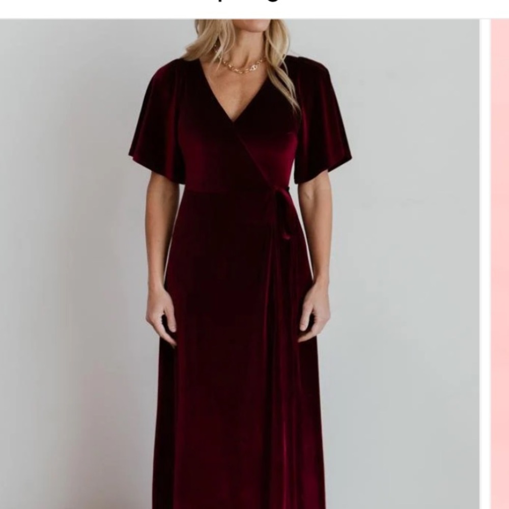 Baltic Born Mulberry Meghan Velvet Wrap Dress